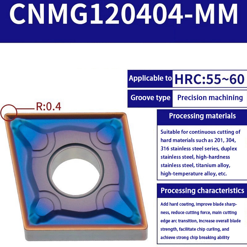 116-CNMG120404 turning blade 120408 steel stainless steel aluminum diamond outer circle alloy blade Shandong Denso Pricision Tools Co.,Ltd.